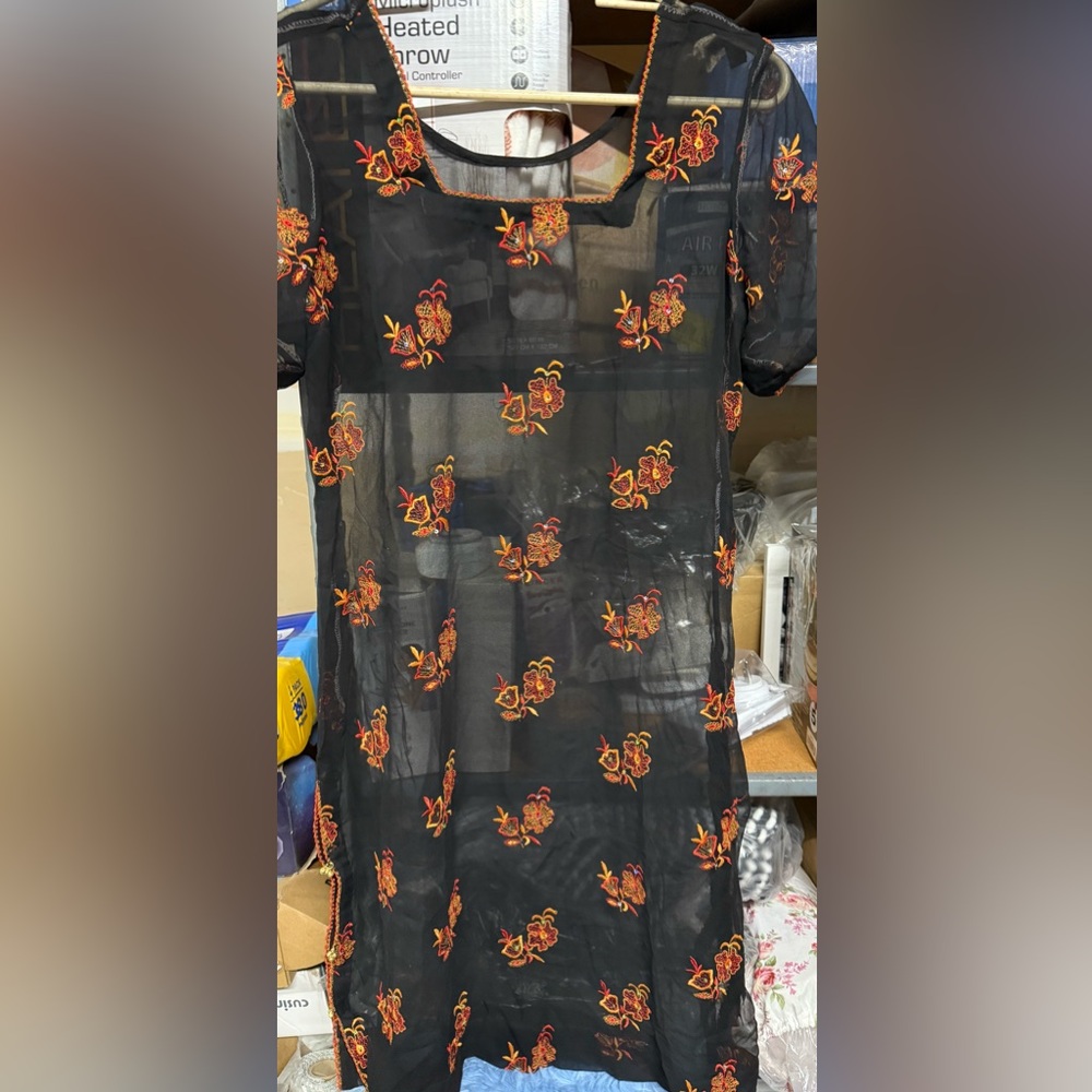 Embroidered Black Salwar Suit